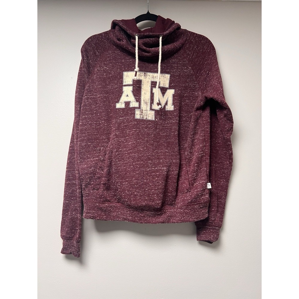 Colosseum Texas A&M Hoodie Maroon S Drawstring Cowl Neck‎ Long Sleeve Academia